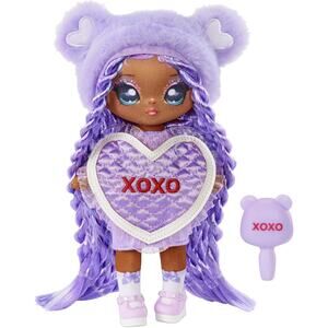 Na Na Na Surprise Eva Evermore Lavender Teddy Bear Inspired 7.5" Doll NWT